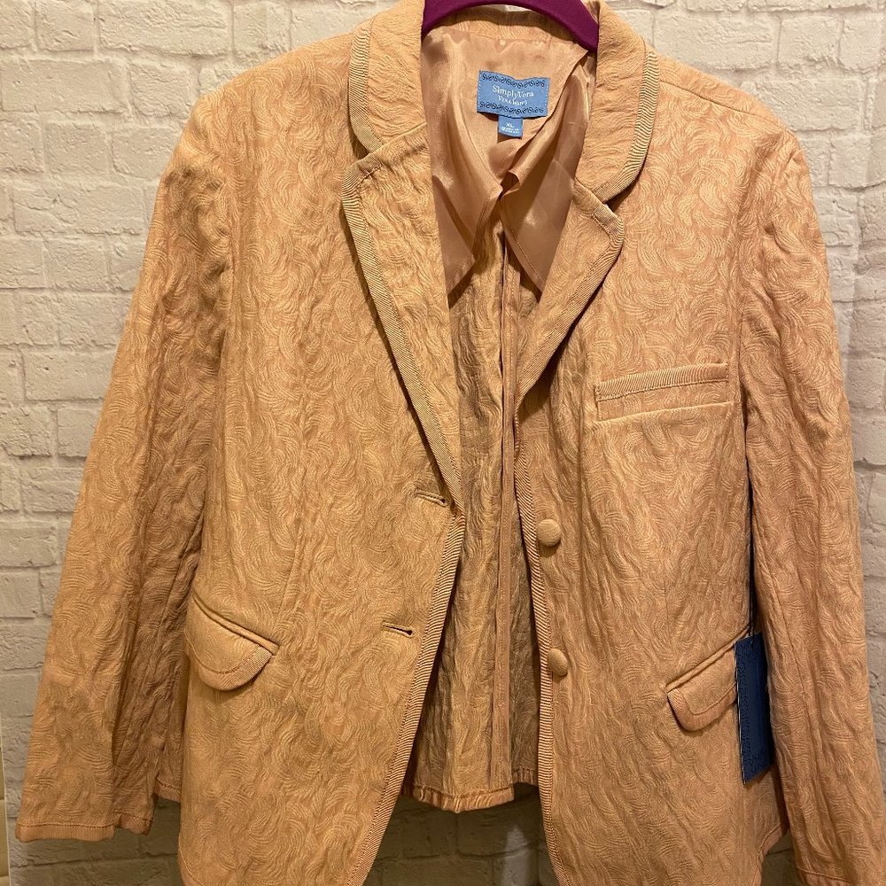 Simply Vera Rose Textured Blazer | XL  **NWT**